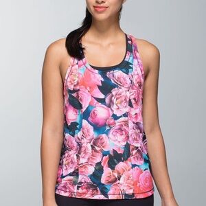 Lululemon Lightened Up Singlet - Secret Garden - Sz 4-6